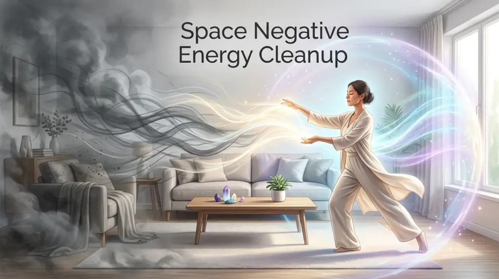 Space clean-up negative energy